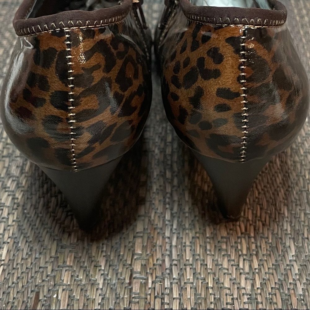 Boston Design Studio Water Resistant Low Heel Leopard Bootie 8 - Picture 7 of 10